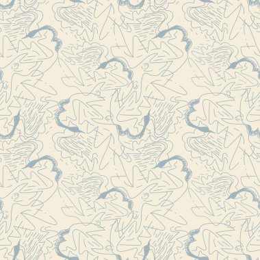 Dalgaların kaotik çizgileriyle olağandışı soyut ve pürüzsüz desen