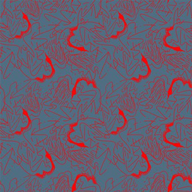 Dalgaların kaotik çizgileriyle olağandışı soyut ve pürüzsüz desen