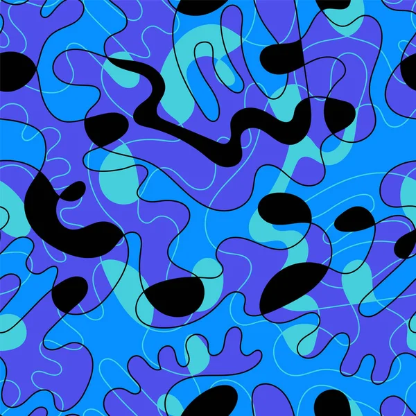 Унікальний Абстрактний Безшовний Візерунок Формами Хвиль — стоковий вектор