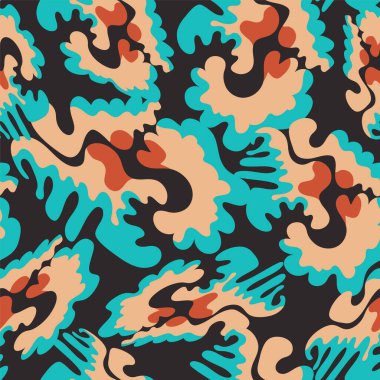 Gerçeküstü soyut, kusursuz, renksiz desen. Psikedelik sanat eserleri