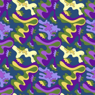 Tekstil, doku veya başka bir kumaş tasarımı için soyut psikedelik desen