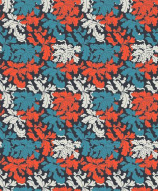 Kusursuz elle çizilmiş doğa deseni yapraklarla