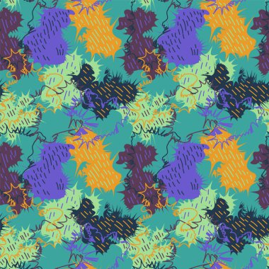 Dalga çizgileri ve şekilleri olan soyut vektörsüz desen