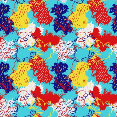 Dalga çizgileri ve şekilleri olan soyut vektörsüz desen