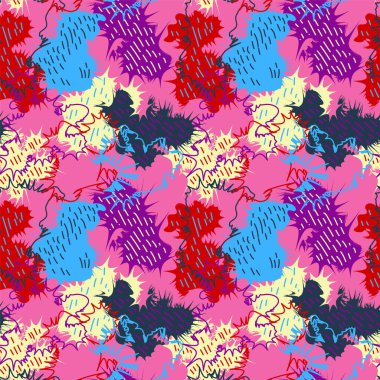 Dalga çizgileri ve şekilleri olan soyut vektörsüz desen