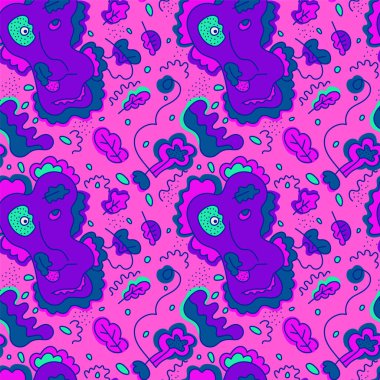 Psikedelik soyut renkli sanat eserleri. Tekstil, doku ve kumaş tasarımı için eşsiz desen