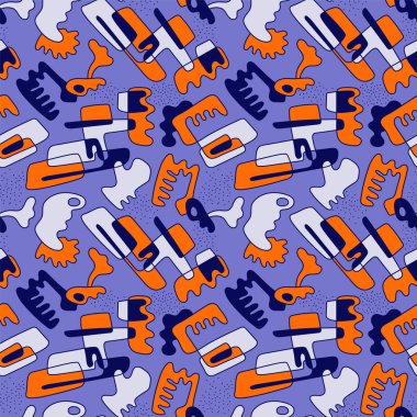 Dalganın psikedelik desenli, soyut, renksiz sanat eserleri