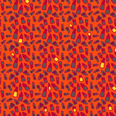 El çizimi eşsiz şekiller ile soyut psikedelik kusursuz renkli sanat eserleri