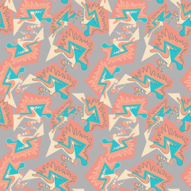 Dalga çizgileri ve kıvrımlı şekillerle kusursuz geometri deseni