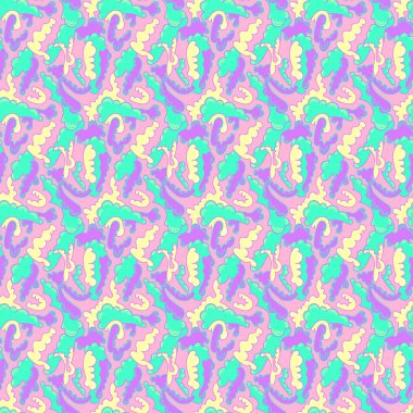 Soyut vektör dalga şekilli renksiz desen 