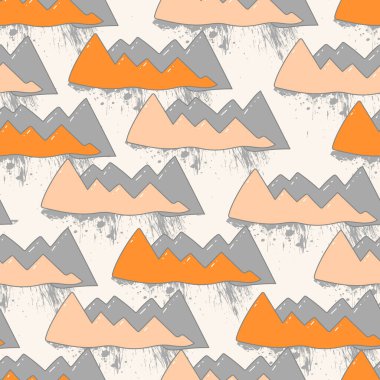 Şirin dağları olan kusursuz vektör deseni