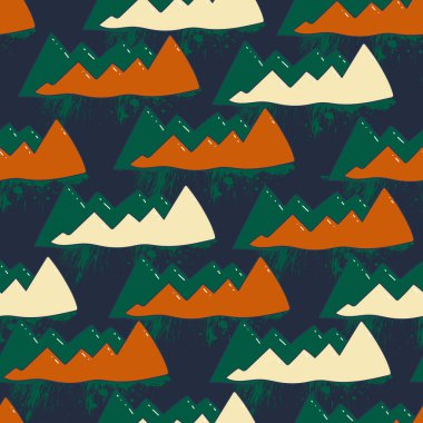 Şirin dağları olan kusursuz vektör deseni