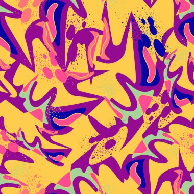 Dalgaların soyut desenleri ve noktalarıyla kentsel kusursuz sanat eserleri