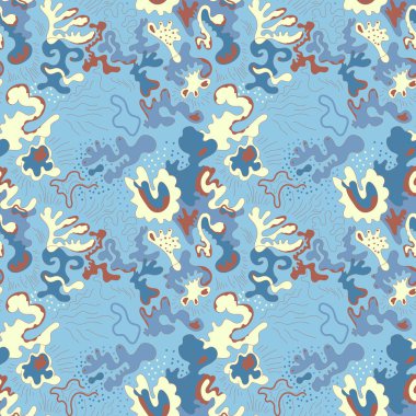 Renkli desenli kusursuz benzersiz soyut vektör çizimi