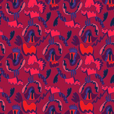 Kıyafet, tekstil, doku, arkaplan ve kumaş ve diğer tasarım şeyleri için soyut, dikişsiz desen şekilleri.