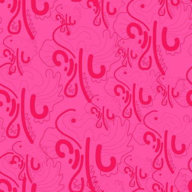 Tekstil, doku, giysi ve duvar kağıtları için el çizimi deseni olan eşsiz, soyut, pürüzsüz bir desen.