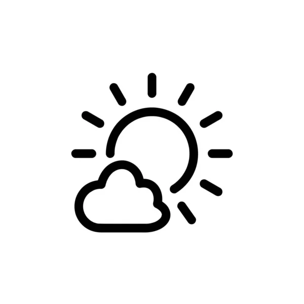 Weather App Vector Icon Outline Style Isolated White Background — Stock Vector