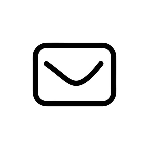 Векторная Иконка Почтового Приложения Стиль Контура Выделенный Белом Фоне — стоковый вектор