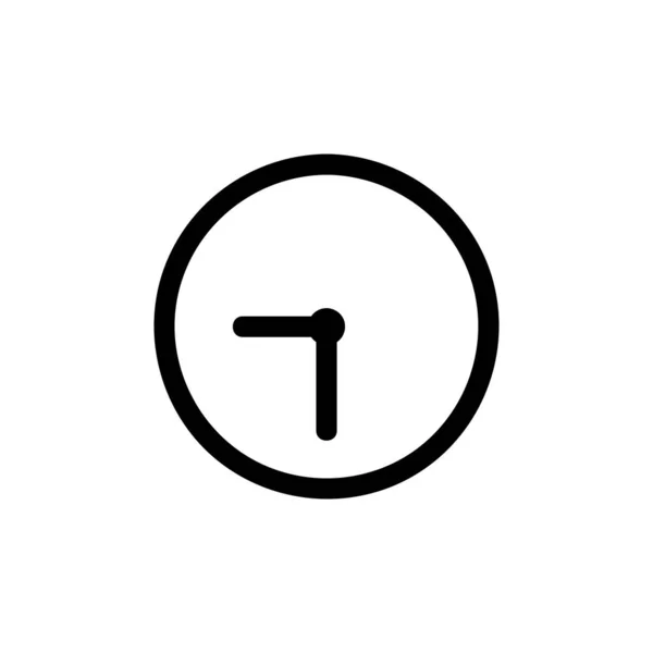 Векторная Икона Часов Стиль Контура Изолированный Белом Фоне — стоковый вектор
