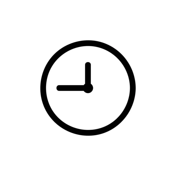 Clock Vector Icon Outline 스타일 배경에 — 스톡 벡터