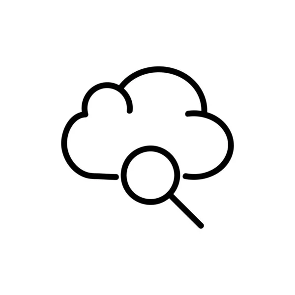 Cloud Computing Search Vector Icon — Stock Vector