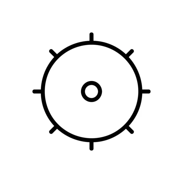 Gear Vector Icon Απομονωμένο Λευκό Φόντο — Διανυσματικό Αρχείο