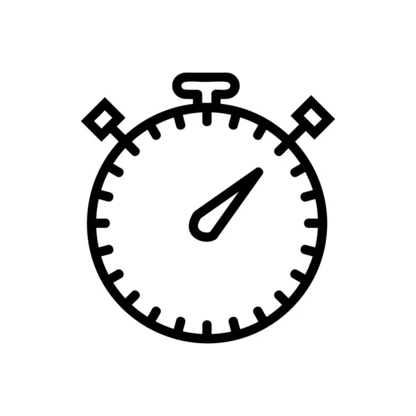 Stopwatch Vector Icon Isolado Fundo Branco — Vetor de Stock