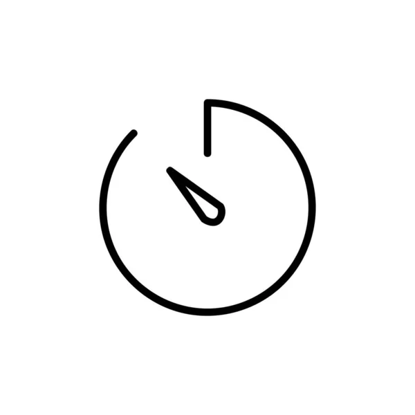 Stopwatch Vector Icon Izolované Bílém Pozadí — Stockový vektor
