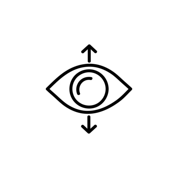 Perspective Vector Icon Περίγραμμα Στυλ Απομονώνονται Λευκό Φόντο — Διανυσματικό Αρχείο