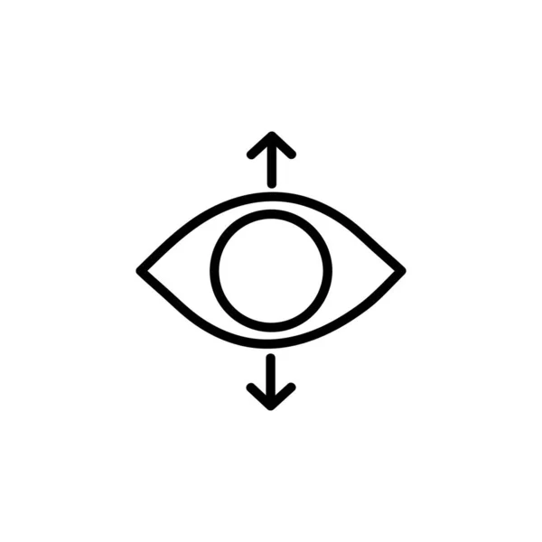 Perspective Vector Icon Περίγραμμα Στυλ Απομονώνονται Λευκό Φόντο — Διανυσματικό Αρχείο