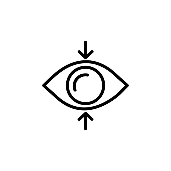 Focus Vector Icon Outline Style Изолированный Белом Фоне — стоковый вектор