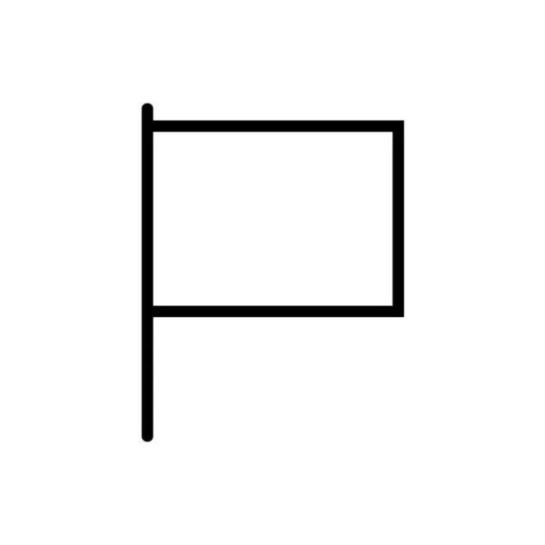 Значок Прапора Векторна Піктограма Стиль Контуру Ізольовано Білому Тлі — стоковий вектор