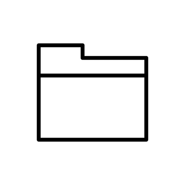 Folder Vector 아이콘 Outline 스타일 배경에 — 스톡 벡터