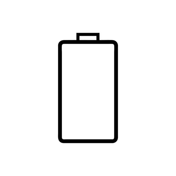 Ícone Vetor Bateria Estilo Esboço Isolado Fundo Branco — Vetor de Stock