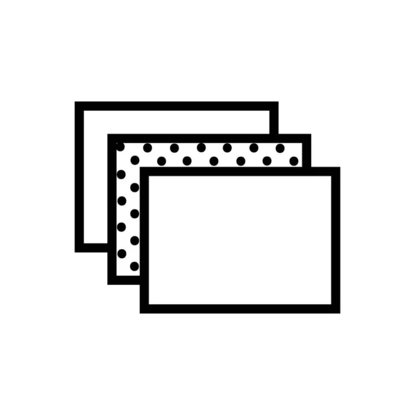 Icono Del Vector Windows Estilo Del Esquema Aislado Fondo Blanco — Archivo Imágenes Vectoriales