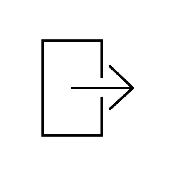 退出矢量图标 轮廓样式 隔离于白色背景 — 图库矢量图片