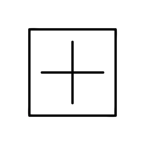 Vektor Symbol Hinzufügen Umrissstil Isoliert Auf Weißem Hintergrund — Stockvektor