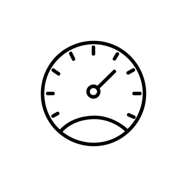 Stopwatch Vector Icon Outline Stijl Geïsoleerd Witte Achtergrond — Stockvector