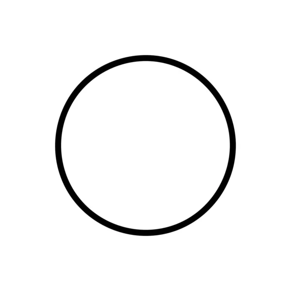 Kreis Vektor Symbol Umrissstil Isoliert Auf Weißem Hintergrund — Stockvektor
