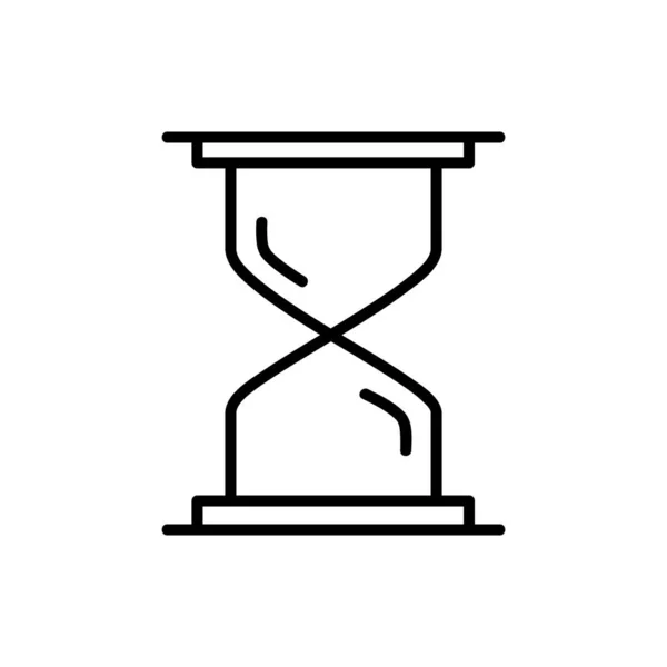 Пісочний Годинник Векторна Піктограма Стиль Контуру Ізольовано Білому Тлі — стоковий вектор