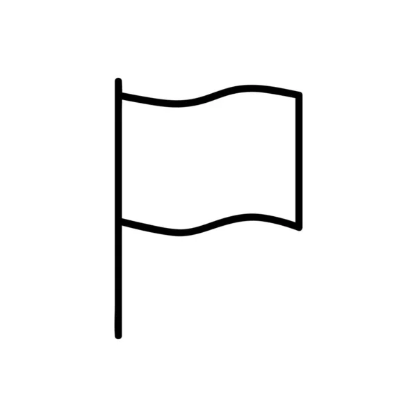 Vektorová Ikona Vlajky Styl Osnovy Izolované Bílém Pozadí — Stockový vektor