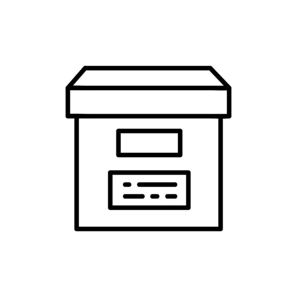 ドキュメントアーカイブ ストレージアイコン アーカイブベクトルアイコン アウトラインスタイル 白い背景に隔離 — ストックベクタ