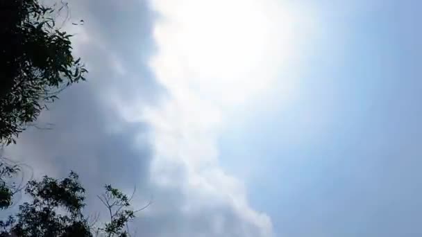 Luchtballet Wolken Dancing Blue Sky Timelapse — Stockvideo