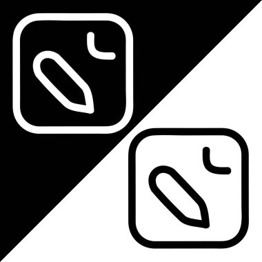 Not vektör simgesi, özet biçimi, Siyah ve Beyaz Arkaplanda izole edilmiş.