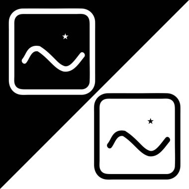 Resim simgesi, özet biçimi, Siyah ve Beyaz Arkaplanda izole edilmiş.