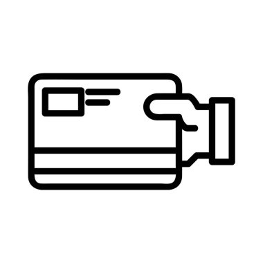 Beyaz Arkaplan 'da izole edilmiş, konaklama ve otel simgeleri koleksiyonundan Kart Vektörü simgesi, özet biçimi.