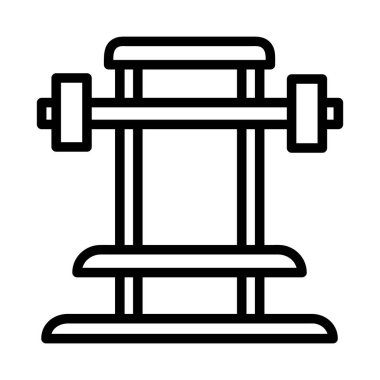 Beyaz Arkaplan 'da izole edilmiş, konaklama ve otel simgeleri koleksiyonundan Jimnastik Vektörü Simgesi, Taslak biçimi.