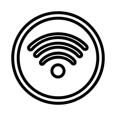 Beyaz Arkaplan 'da izole edilmiş, konaklama ve otel simgeleri koleksiyonundan WiFi Vektör Simgesi, özet biçimi.