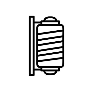 Barber Vektör simgesi, Taslak biçimi, Beyaz Arkaplan 'da izole edilmiş konaklama ve otel simgeleri koleksiyonundan.