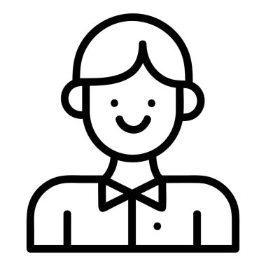 Muhasebe Avatar Vektör Simgesi, Satır biçimi, muhasebe simgeleri koleksiyonundan, beyaz arkaplanda izole.